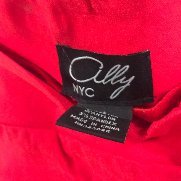 Ally NYC Red Techno Bootcut Capri Pants size 14 - Picture 7 of 11